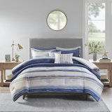 Marina 8 Piece Printed Seersucker Comforter and Quilt Set Collection