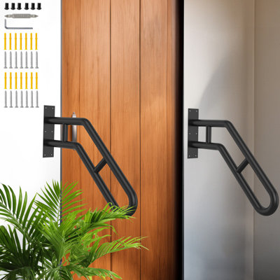 25" Metal Wall Mounted Grab Bar, Stair Railings (Set of 2)