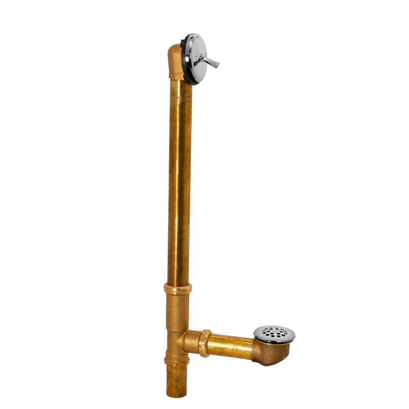 Drain de baignoire avec trop-plein Beehive Grid Bath, Chrome poli