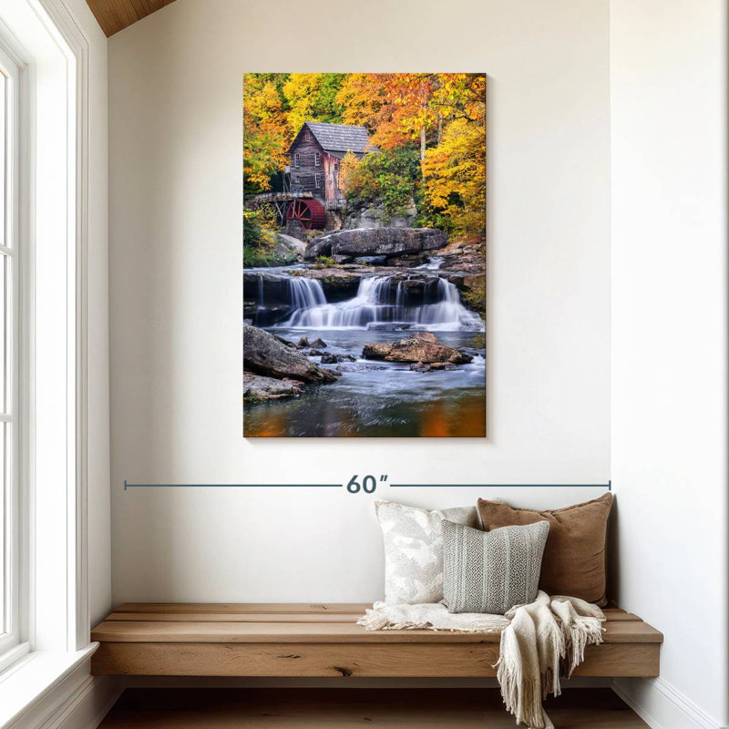 Moulin Alvord Glade Creek en automne, H 45 po x l 30 po