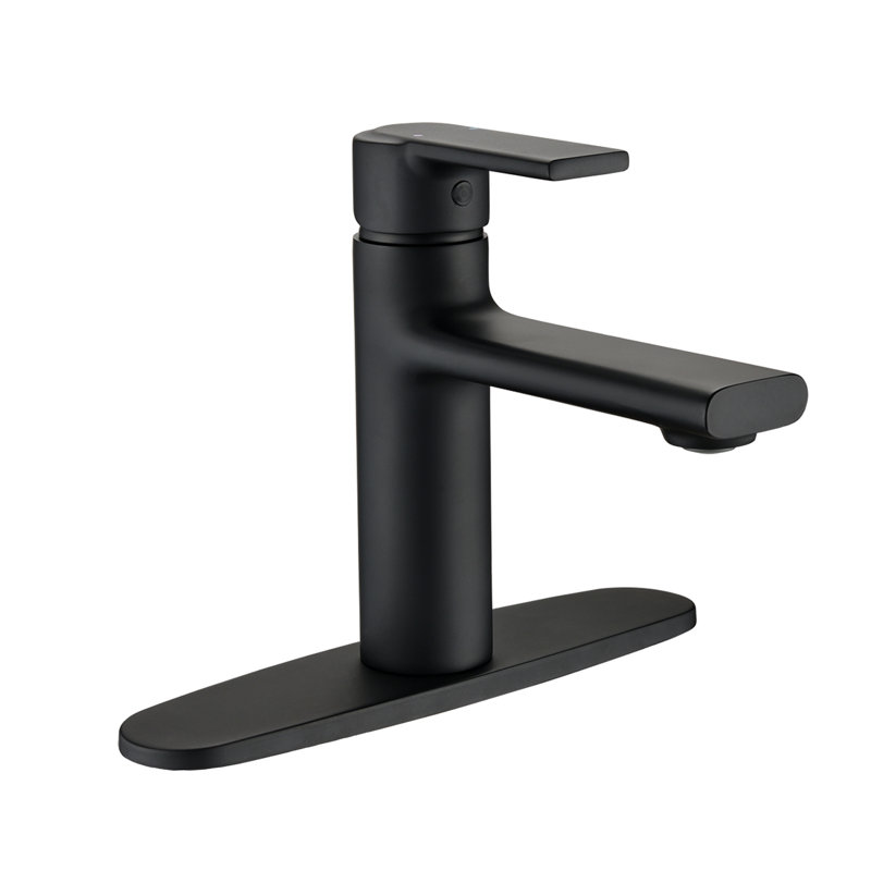 Robinet pour salle de bain à poignée simple en laiton