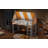 Twin Size Loft Bed With Canopy, Integrated Bookshelf, Under-Guardrail LED Lighting & Space-Saving High-Rise Design-800213809-800213808