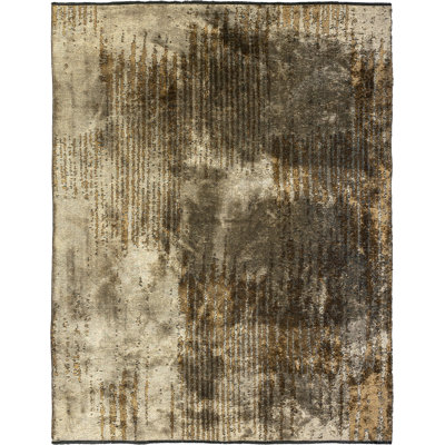 Rapture Abstract Cotton Beige/Gray Area Rug
