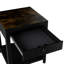 Table basse multifonctionnelle carrée avec compartiment caché et verrouillage d'empreintes digitales, aspect grain de bois, parfaite pour la vie en appartement, acier, 15,31 po de hauteur, 18,84 po de profondeur à double couche