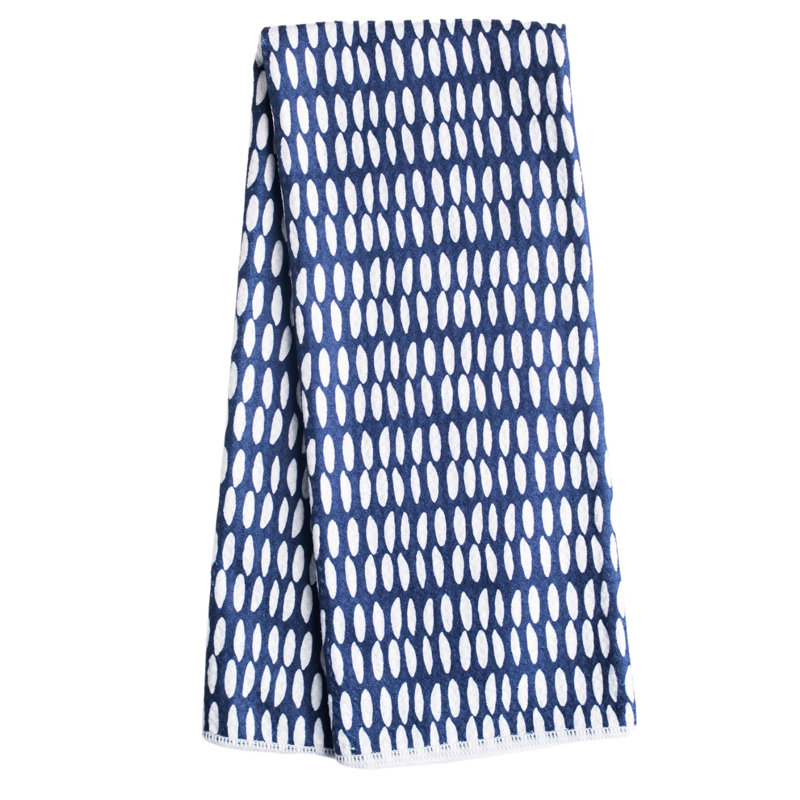 Jacquard Dish Cloth Kitchen Towel, Navy