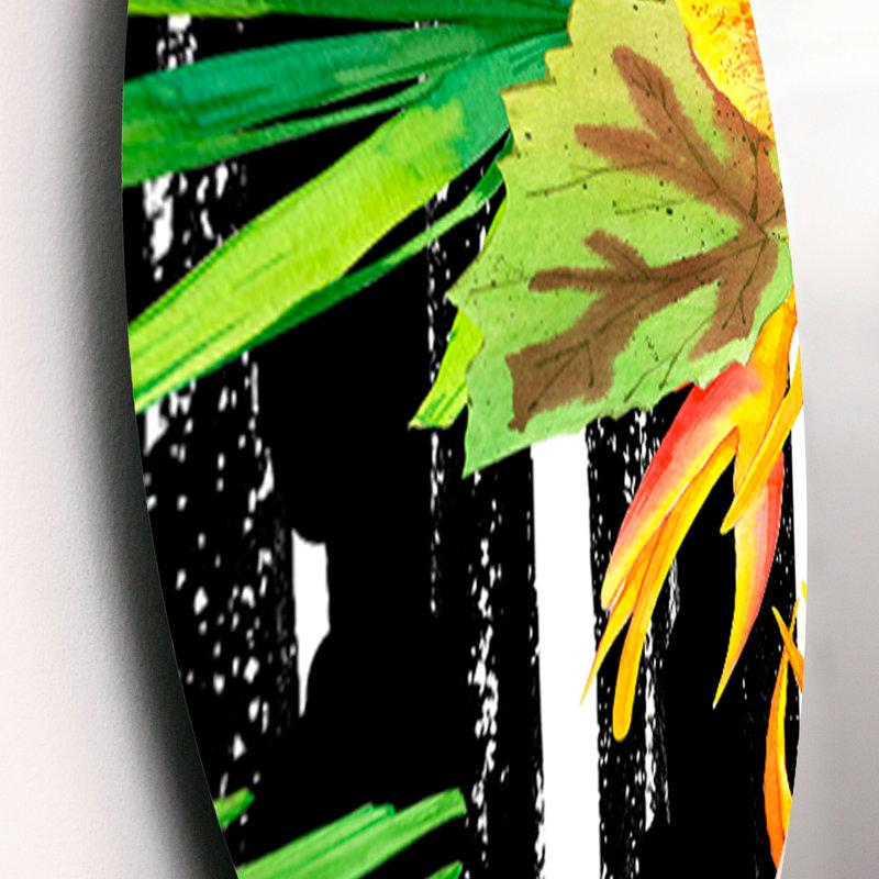 Ensemble de 3 décorations murales fleurs tropicales