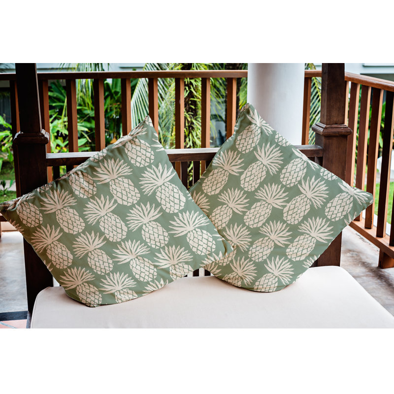 Coussin Botanical Blooms, 20 po x 20 po, Sauge