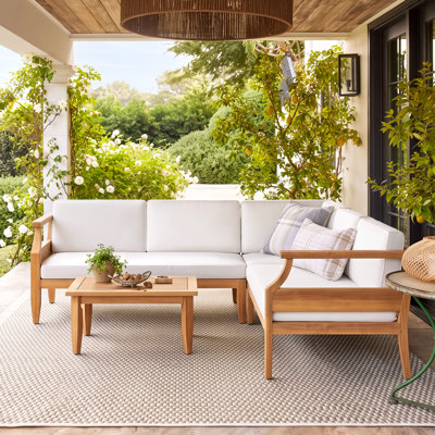 Trishul Acacia 5 - Person Modular Patio Conversation Set with Cushions