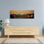Suspension Bridge Lit Up At Dusk Golden Gate Bridge San Francisco Bay San Francisco California USA by Gigapxl Project - Wrapped Canvas Panoramic Print-1615937526