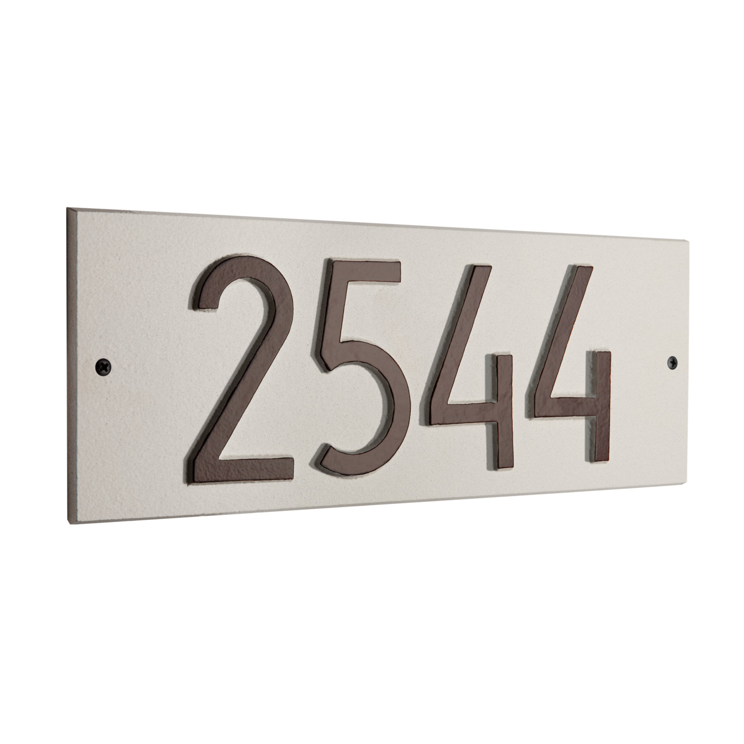 Mid-Century Modern Address Plaque, Yes, Coastal Clay