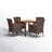 Maltby 4-Person Acacia Patio Dining Set with 35.43" W Square Table -1230409926