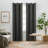 Eclipse Blackout Curtains, Pembroke Faux Linen Grommet Window Curtains, 108 in long x 42 in wide, Thermal Insulated and Noise Reducing Curtains for Living Room, Bedroom or Media Room, 2 Curtain Panels, Charcoal-90147505-90147503