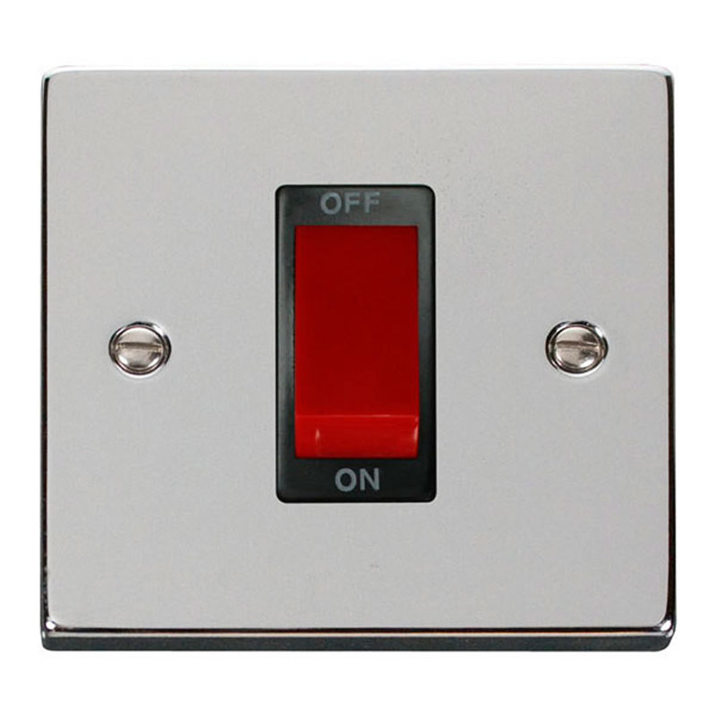 Polished Chrome 1 Gang Size 45A Switch