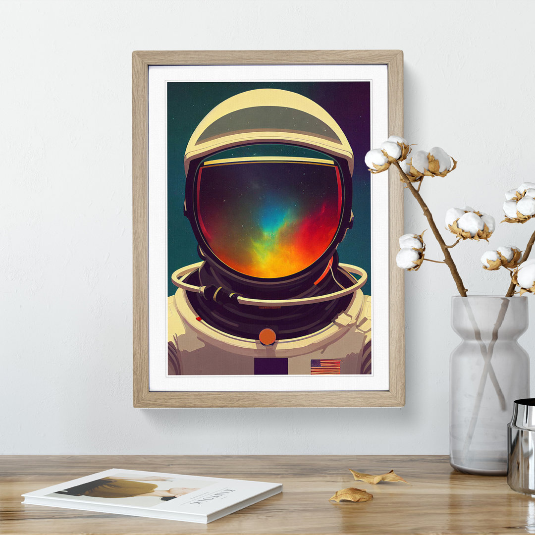 Astronaut Helmet - Picture Frame Graphic Art