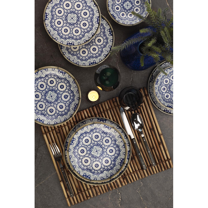 Tegann Piece Porcelain China Dinnerware Set - Service for 6
