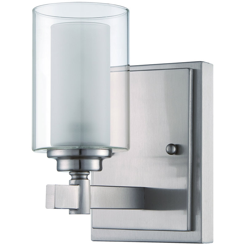 Edwina Armed Sconce, Brushed Polished Nickel