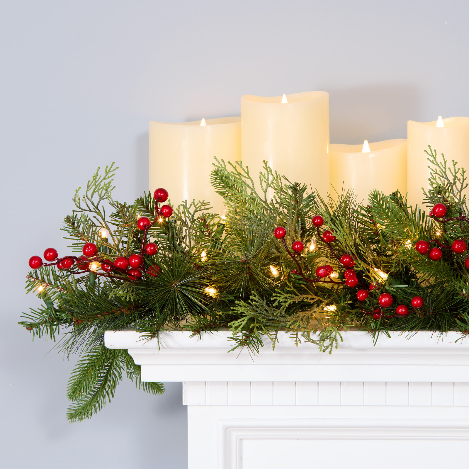 The Holiday Aisle® 9ft. Classical Collection Garland with Clear Lights