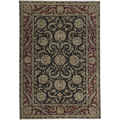 Hand-Knotted High-Quality Black Area Rug