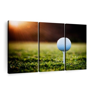 «Golf Ball Tee», 3 pièces sur toile