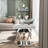 Black And Gold End Side Table With Polished Geometric Base-100665342