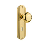 Deco Plate with Decorative Keyhole and New York Door Knob