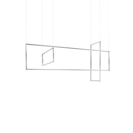 3 - Light LED Pendant, Brushed Nickel