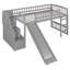 Lit mezzanine simple avec glissière Stairway, une solution polyvalente et amusante pour maximiser l'espace et améliorer l'expérience de la chambre à coucher-1137698020