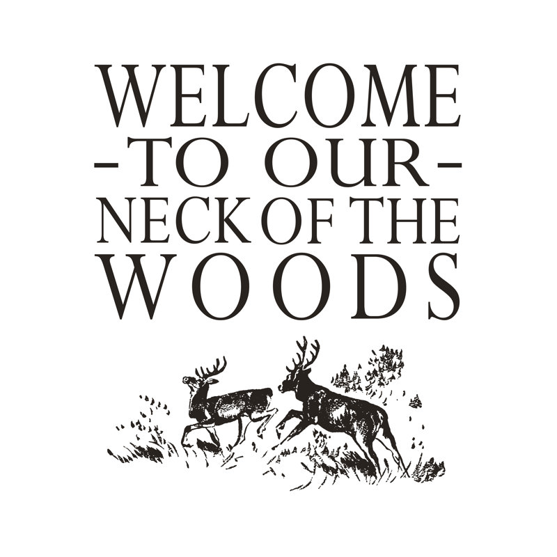 Welcome To Our Neck Of The Woods Deer - Wrapped Canvas Print, 30cm H x 30cm W x 3.8cm D