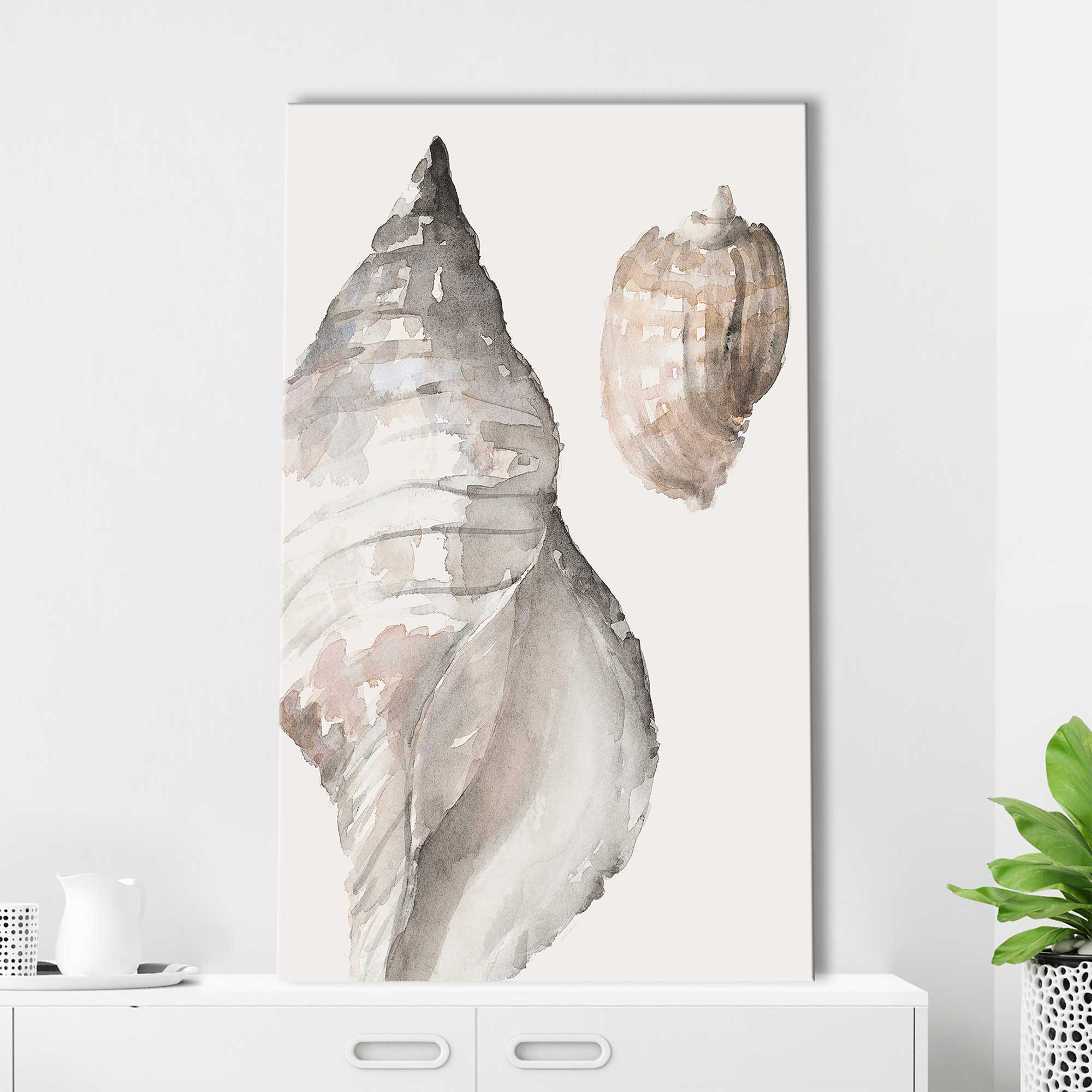 Rosecliff Heights Tonal Shell on Cream I by Lanie Loreth - Painting ...