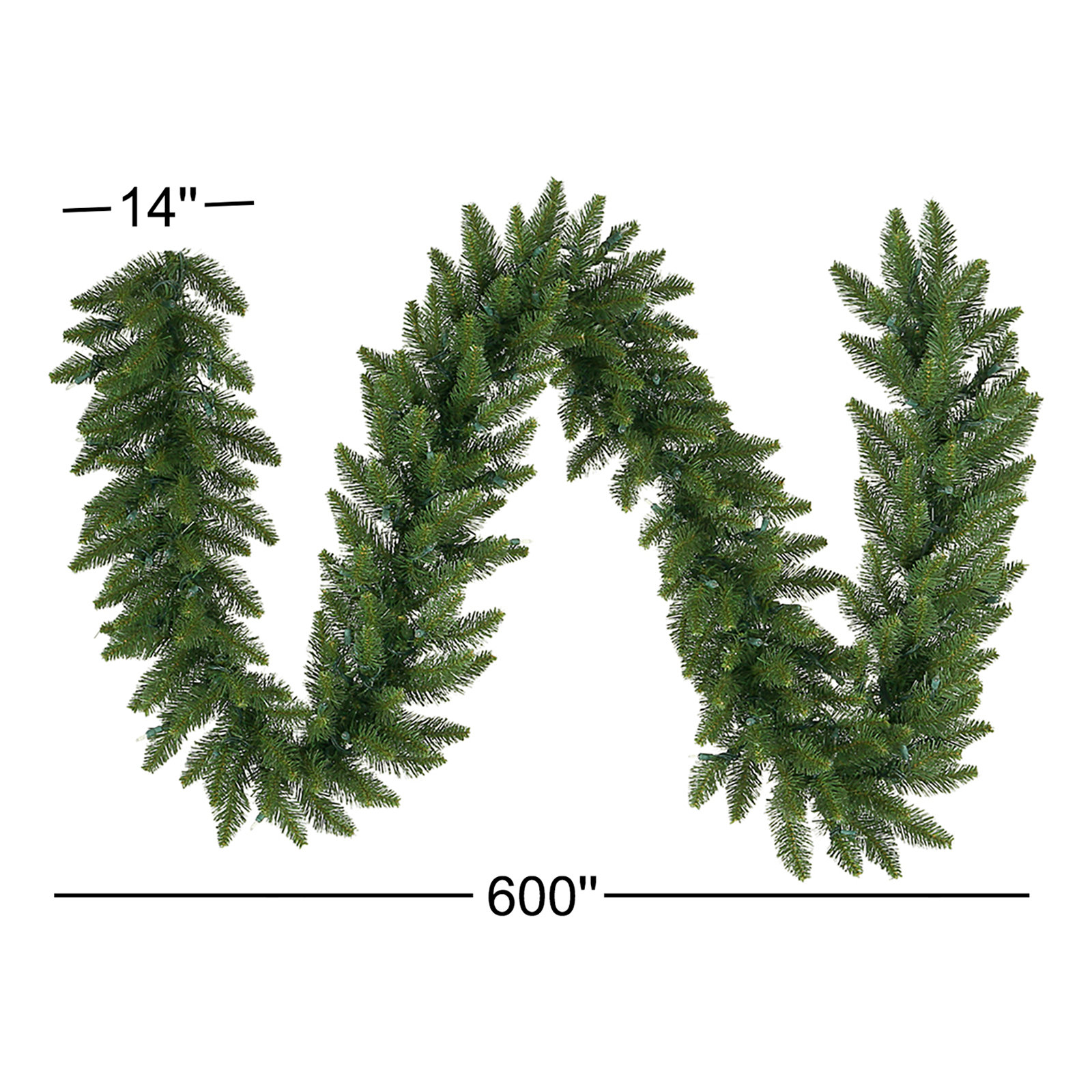 Peabody 600'' in. Faux Fir Garland