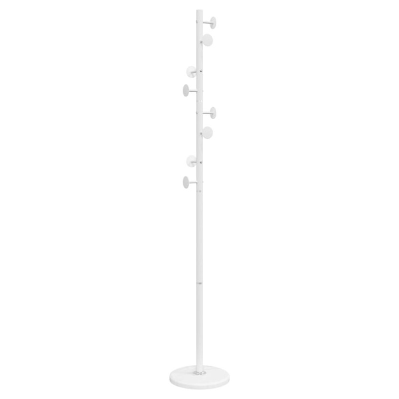 Nykia Iron Freestanding Coat Rack, White