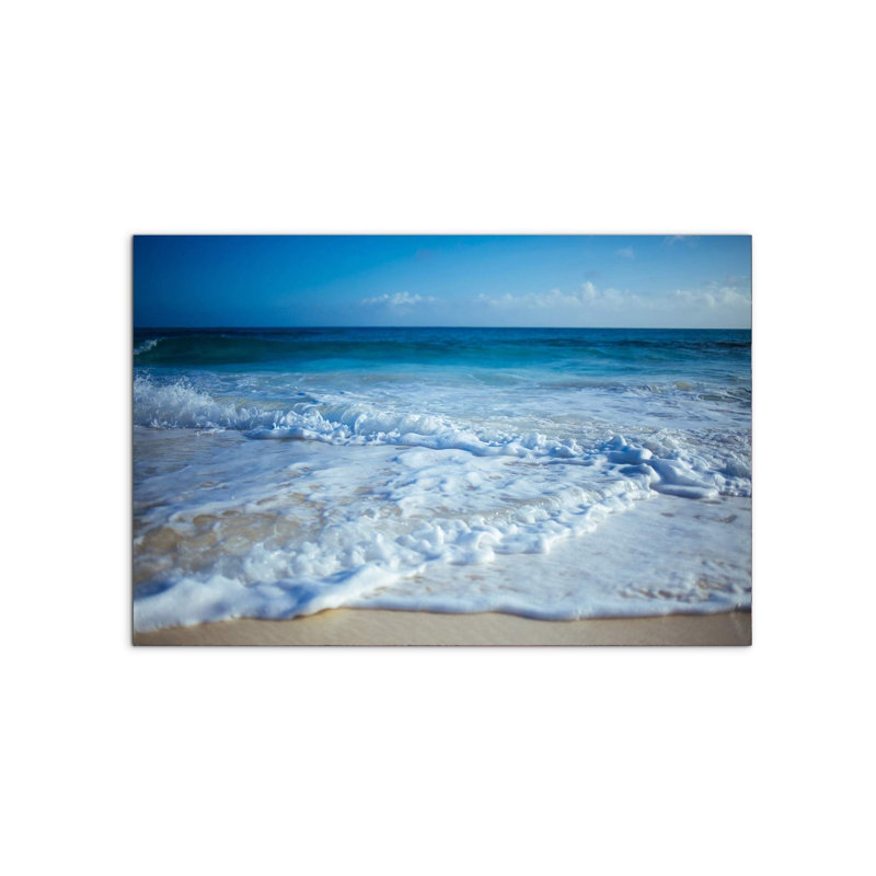 Spiaggia Lanzarote by Meg Sanchez 53×80 cm MetalArt Materic Aluminum Satin Effect, Frameless Panel, Lightweight Ready to Hang