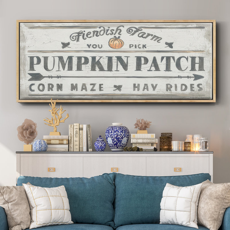 «Pumpkin Patch II», toile encadrée, H 12 po x l 30 po