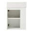 Meuble-lavabo flottant moderne de 18,5 po avec lavabo en résine - parfait pour les petites salles de bain, rangement à gauche
