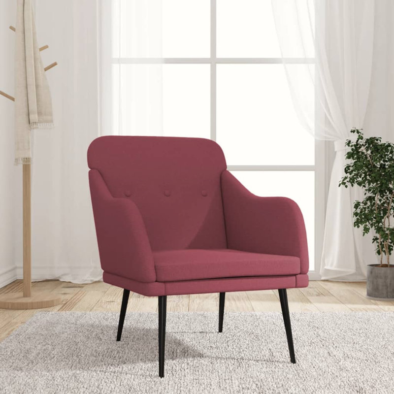 Husha Upholstered Accent Chair, Red