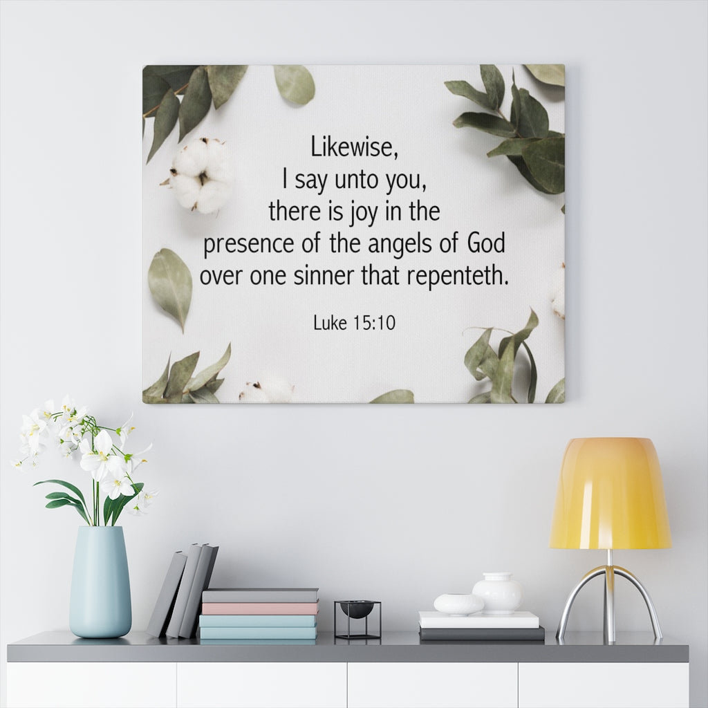 Blue Elephant Angels of God Luke 15:10 - Wrapped Canvas Typography ...