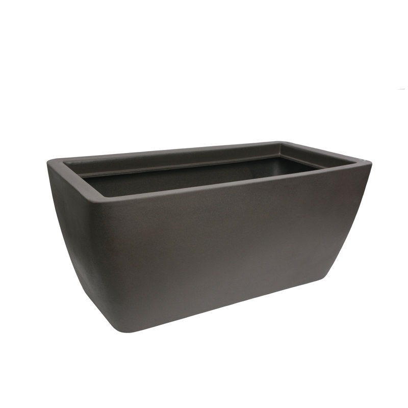 Manhattan 40" Balcony Planter & Pond – Large Outdoor Rectangular Planter Box, Brownstone