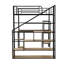 Lit mezzanine en métal avec escalier