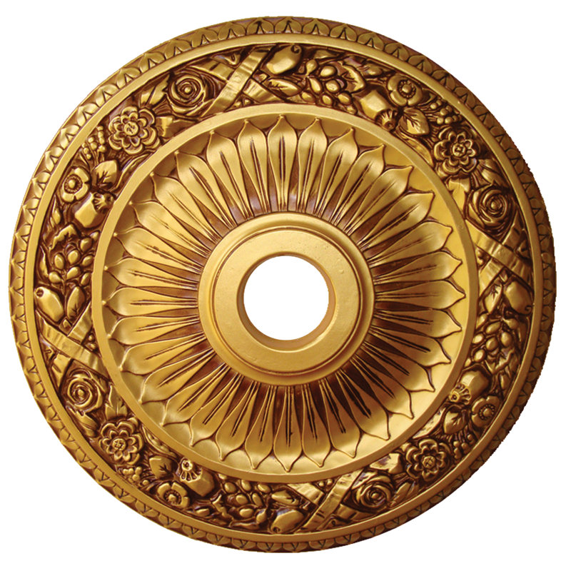 Médaillon de plafond régulier à cadre antique