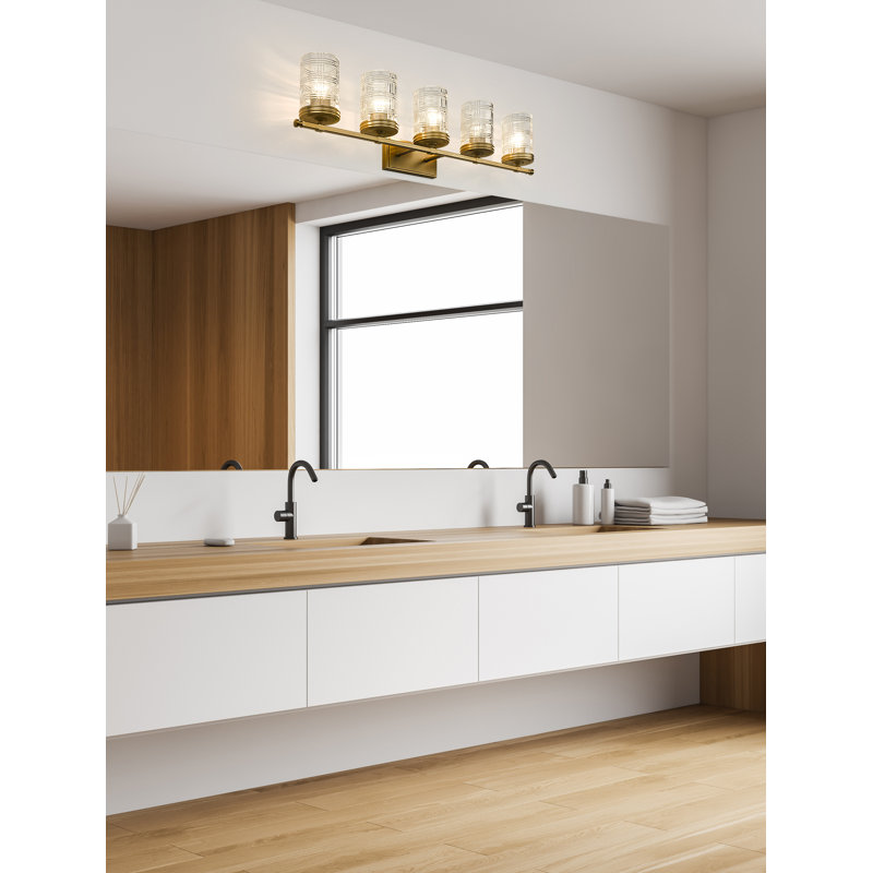 Meuble-lavabo 5 lumières Archer, Or héritage