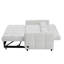 Canapé-lit coulissant de 52,9 po avec dossier réglable, ports USB, conception capitonnée et deux coussins lombaires-1315604638