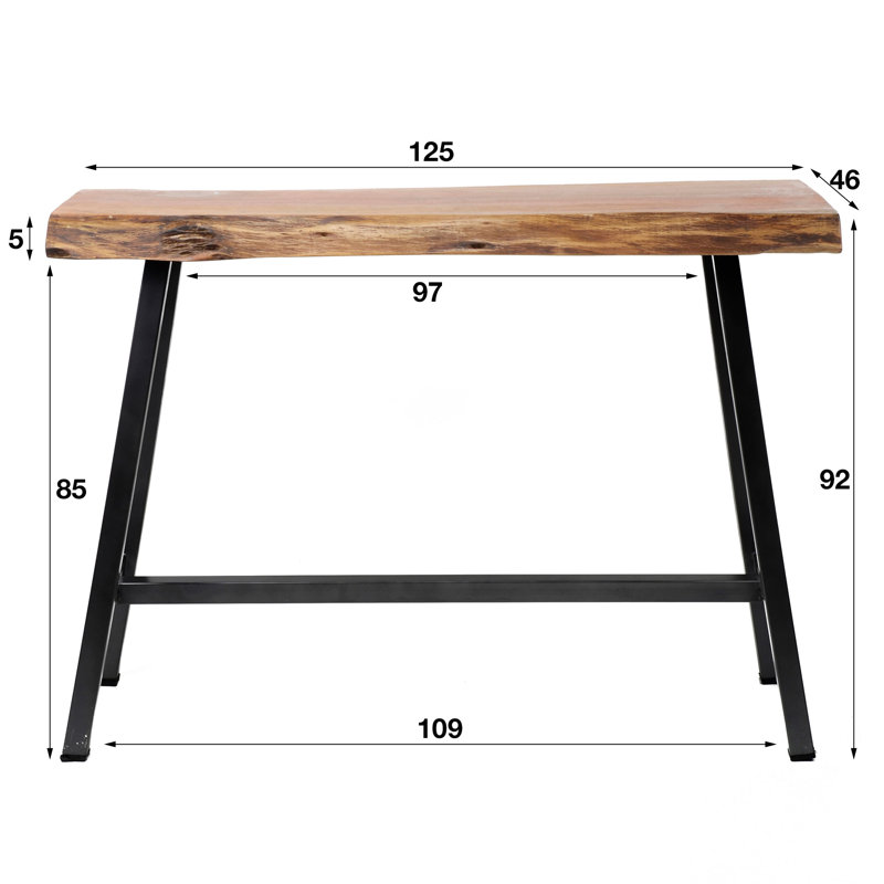 Edens Acacia Rectangular Wood Top Dining Table