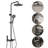 10" Four Functions Shower System, Solid Brass Shower Head, 3 Functions Hand Shower, Tub Spout, Bidet Sprayer, Bathtub Shower Faucet with Rough-in Valve-99341558