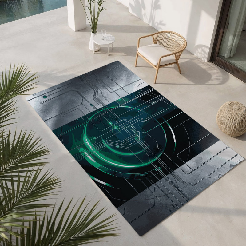 Tapis intérieur et extérieur Nova Mirage, Rectangle 1 pi 6 po x 2 pi 6 po
