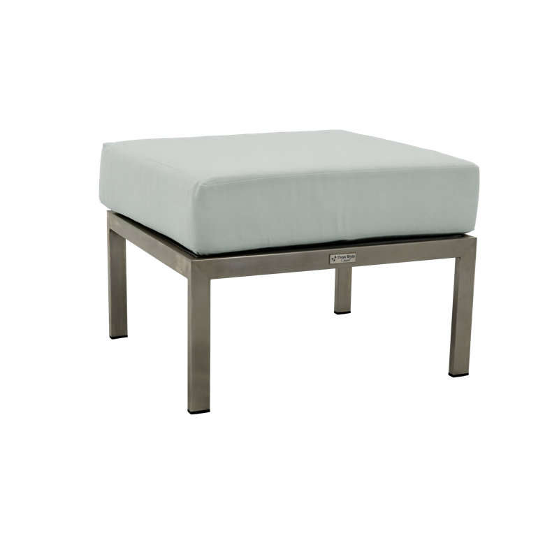 Avanti Stainless Steel Sling Outdoor Ottoman, Spa