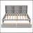 Bed With Side Bookcase, Drawers