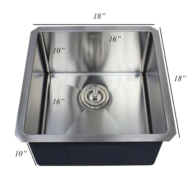 CozyBlock 18'' L Single Bowl Stainless Steel Kitchen Sink