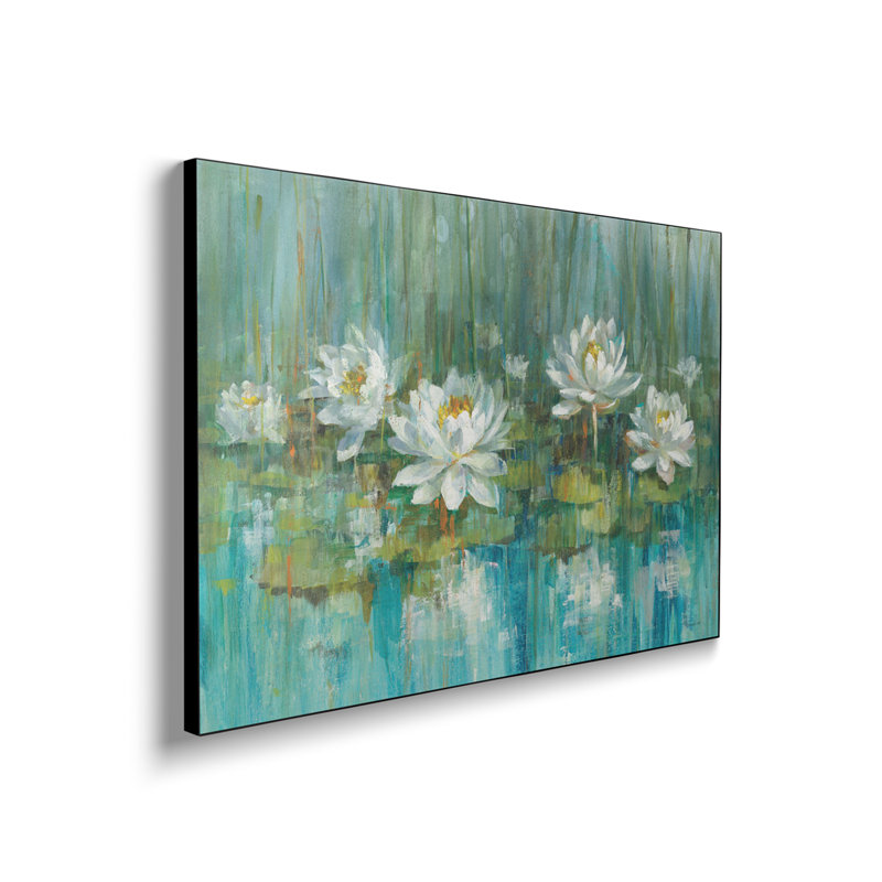 Steelpix Metal Canvas -  Water Lily Pond By Danhui Nai Wall Art Print