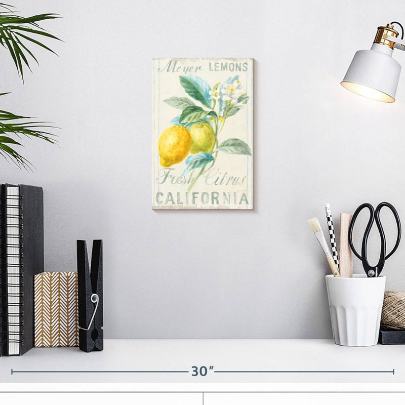 Kema Floursack Lemon II Wall Sign, 12" H x 8" W