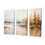 Minimalisme, lac, tranquillité, rivière, ensemble d'art mural-107743481-107743483
